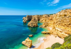 Simon Dannhauer: Praia da Marinha - Beautiful Beach Marinha in Algarve, Portugal