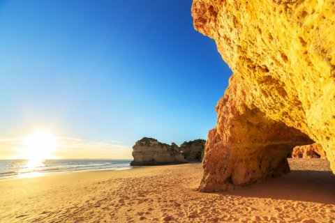 : Praia da Rocha, no Algarve