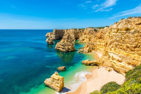 Simon Dannhauer: Praia da Marinha - Beautiful Beach Marinha in Algarve, Portugal